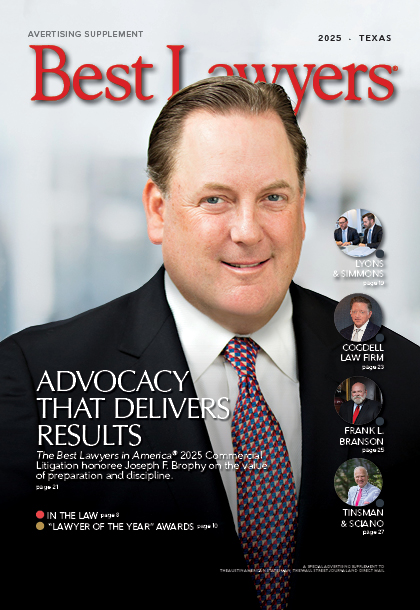 Texas' Best Lawyers 2025 cover