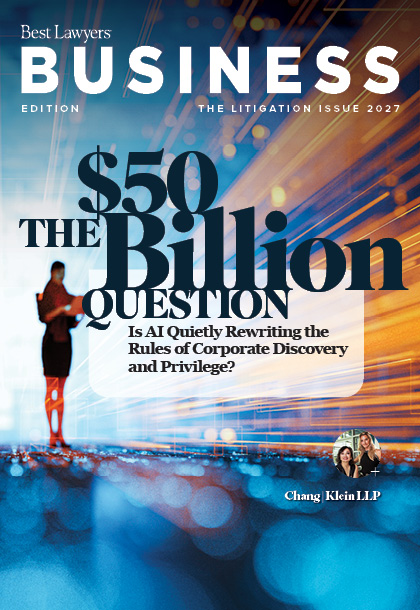 2026 Best Lawyers Business Edition The Litigation Issue Cover