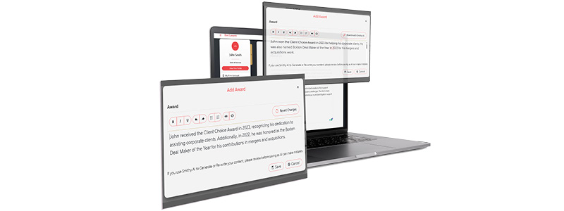Generated awards using Smithy AI