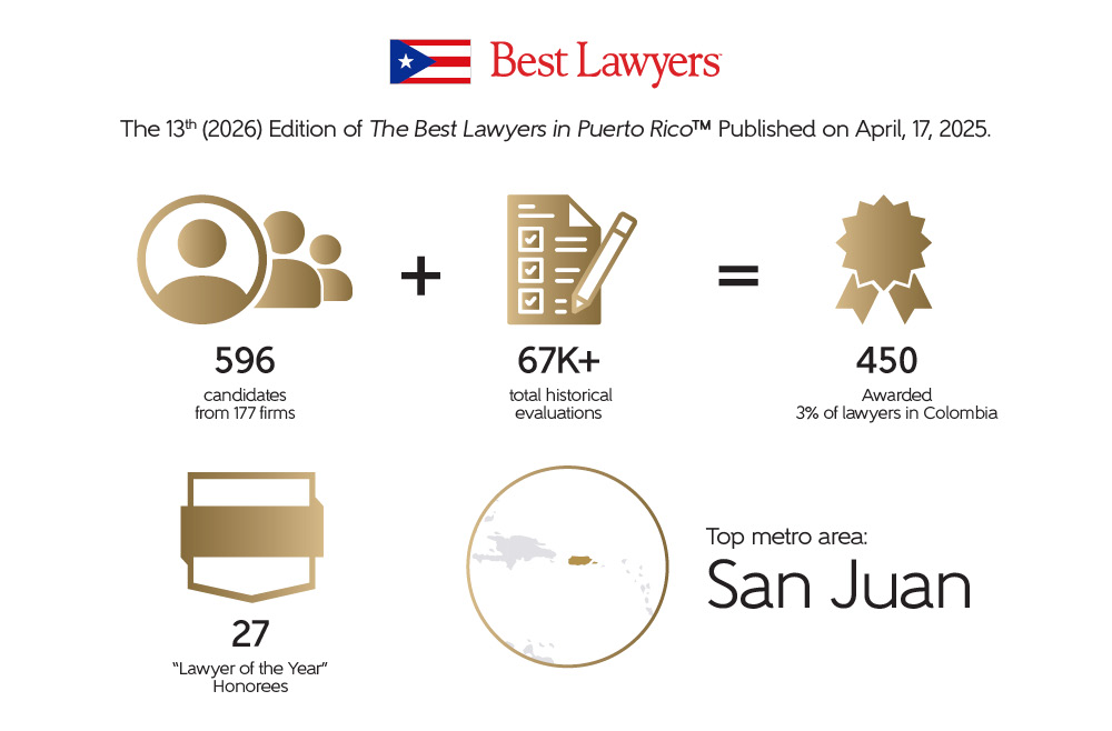 Data overview of the 13th edition of the Best Lawyers in Puerto Rico