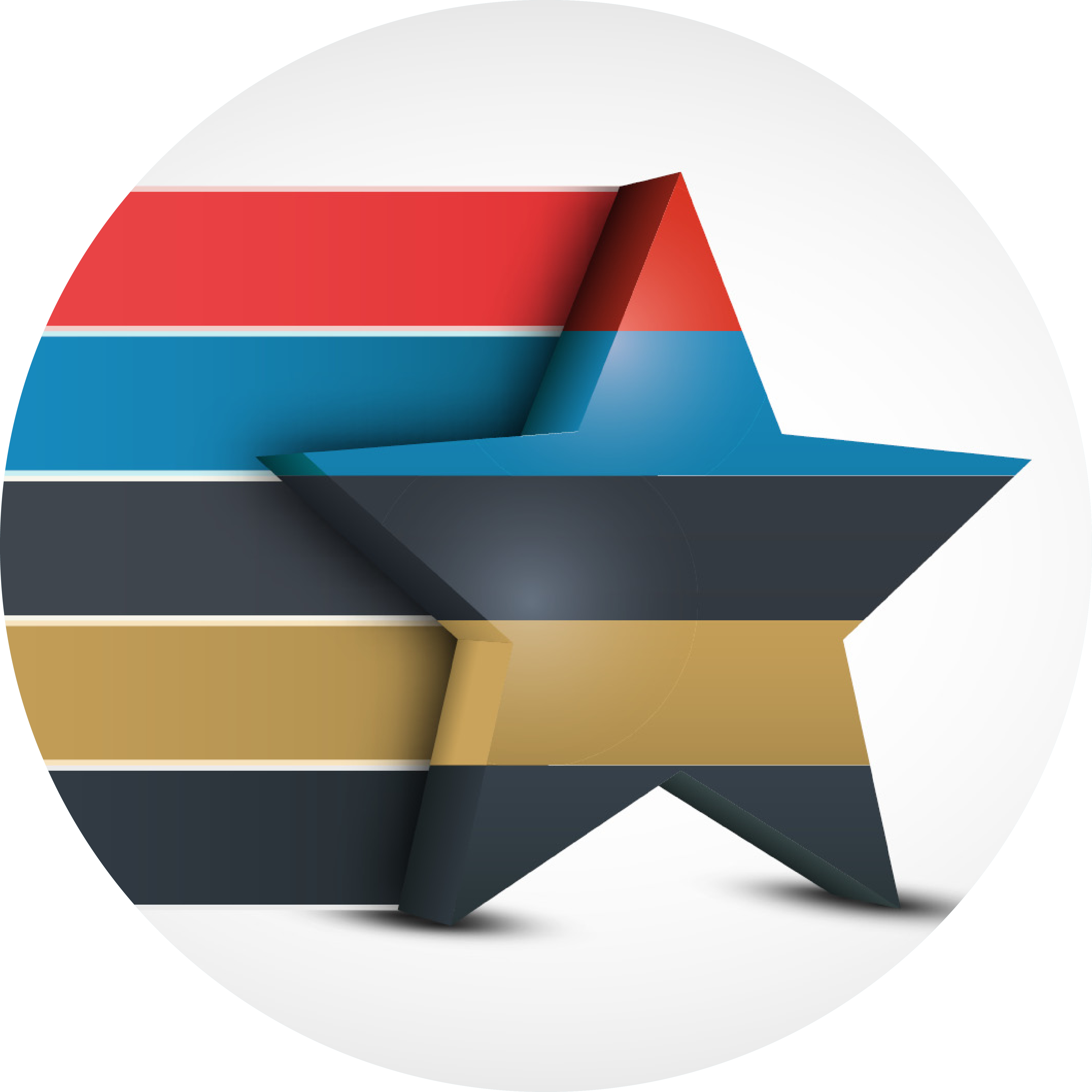 Red, Blue, Black and Gold Start sliding into frame from left